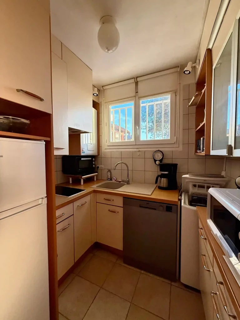 cuisine appartement T3 arcachon vue sur mer