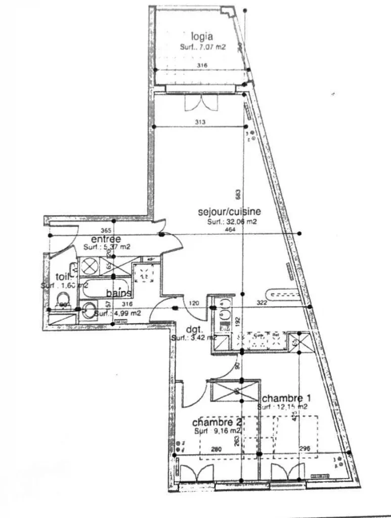 plan résidence t3 arcachon